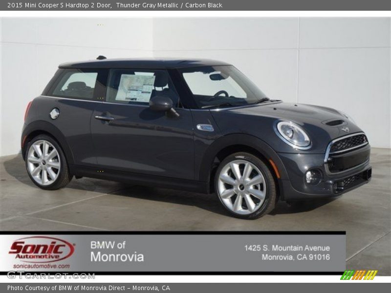 Thunder Gray Metallic / Carbon Black 2015 Mini Cooper S Hardtop 2 Door