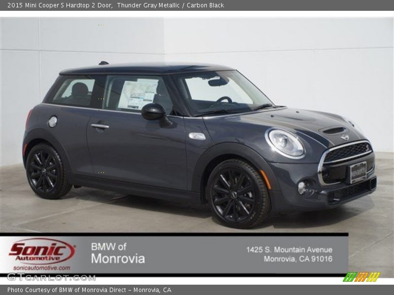 Thunder Gray Metallic / Carbon Black 2015 Mini Cooper S Hardtop 2 Door