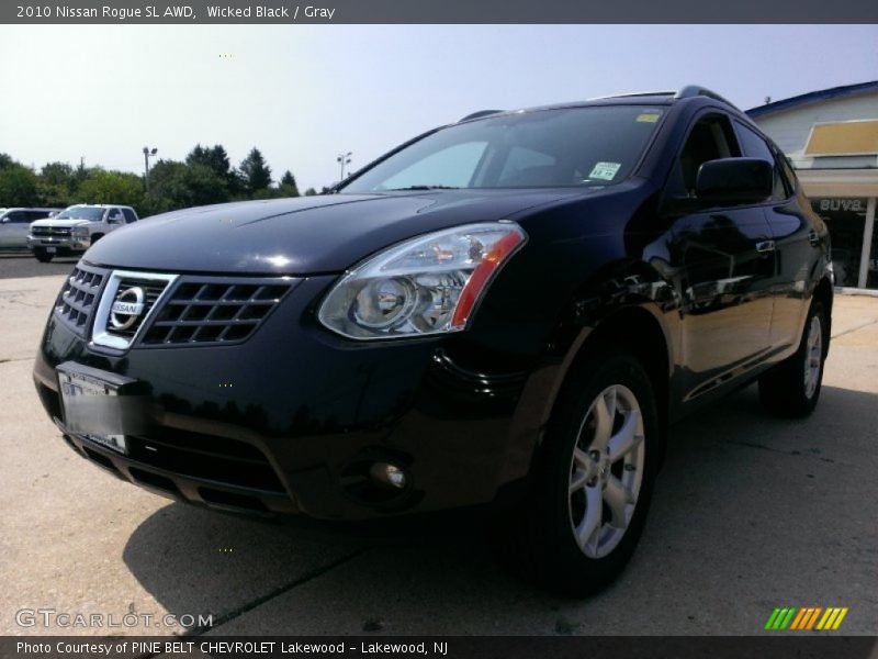 Wicked Black / Gray 2010 Nissan Rogue SL AWD