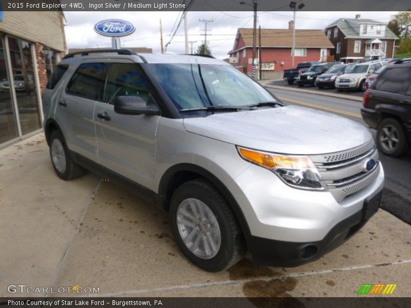 Ingot Silver / Medium Light Stone 2015 Ford Explorer 4WD