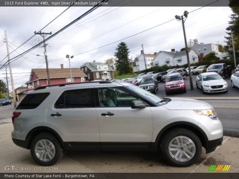 Ingot Silver / Medium Light Stone 2015 Ford Explorer 4WD