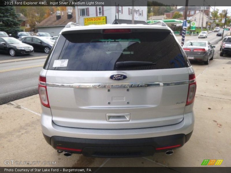 Ingot Silver / Medium Light Stone 2015 Ford Explorer 4WD