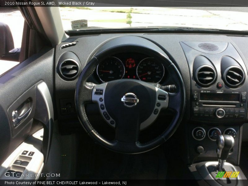 Wicked Black / Gray 2010 Nissan Rogue SL AWD
