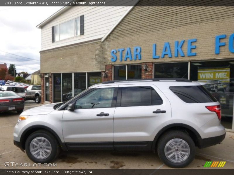 Ingot Silver / Medium Light Stone 2015 Ford Explorer 4WD