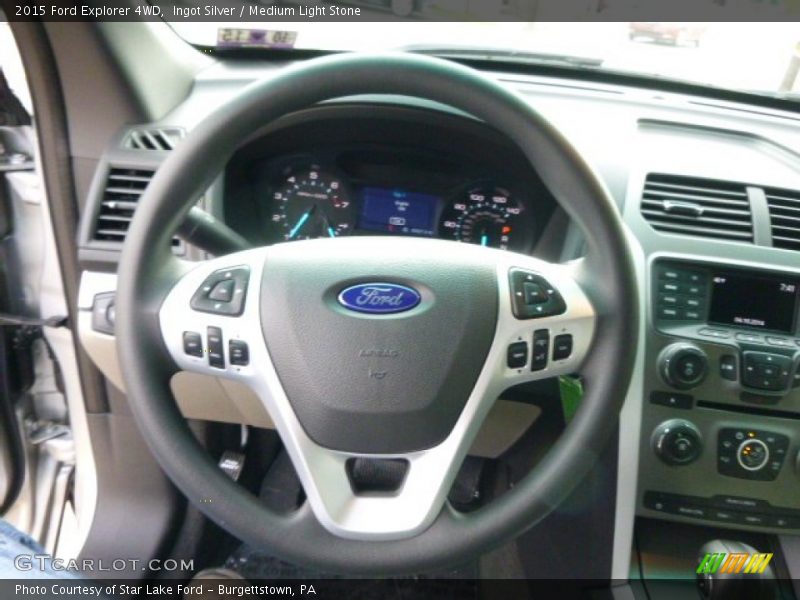 Ingot Silver / Medium Light Stone 2015 Ford Explorer 4WD