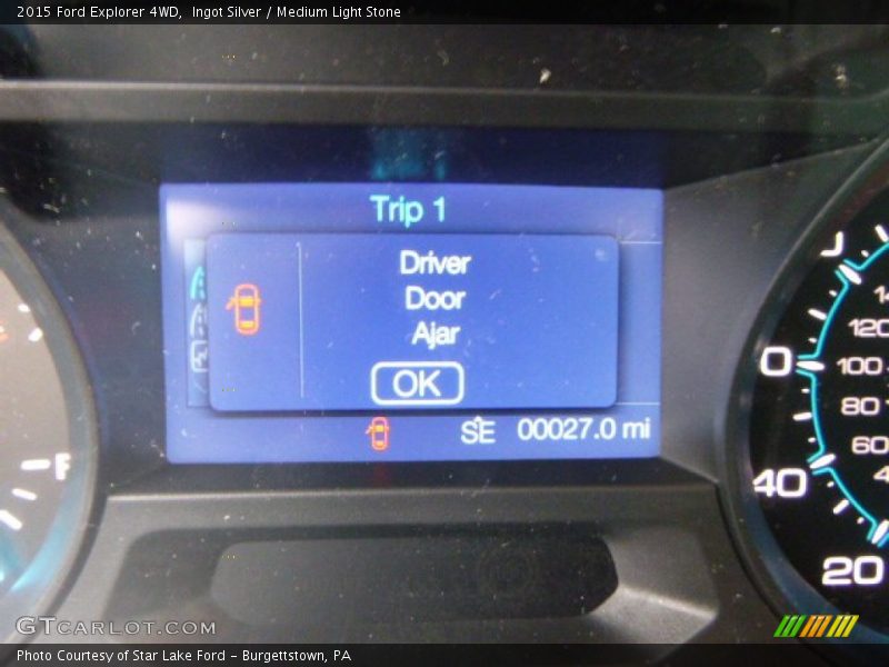 Ingot Silver / Medium Light Stone 2015 Ford Explorer 4WD