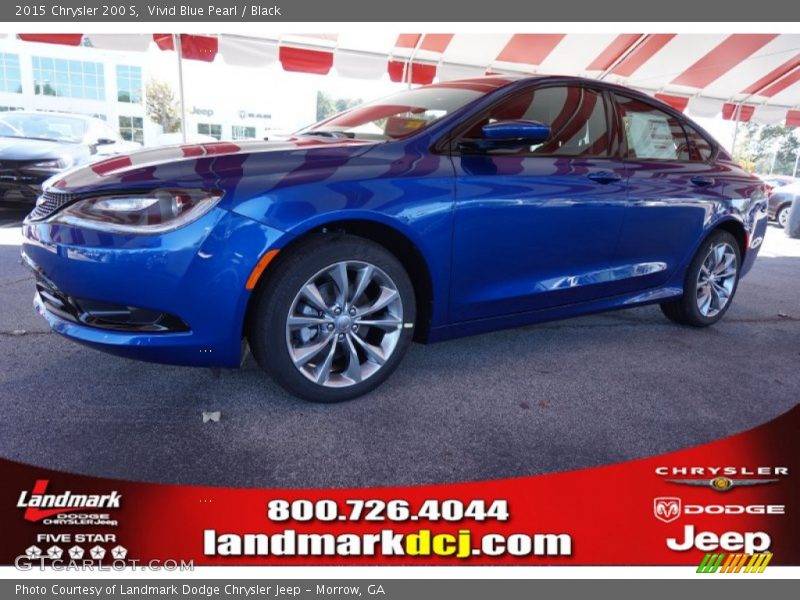 Vivid Blue Pearl / Black 2015 Chrysler 200 S