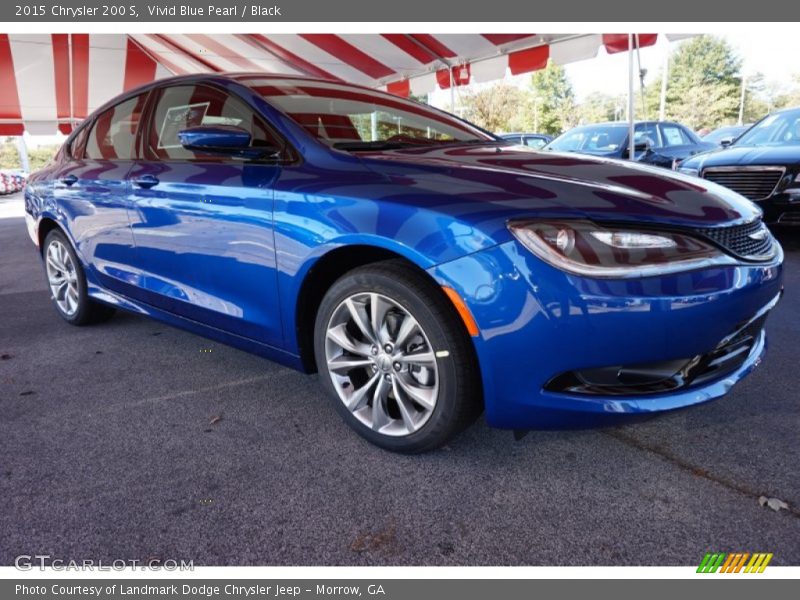 Vivid Blue Pearl / Black 2015 Chrysler 200 S