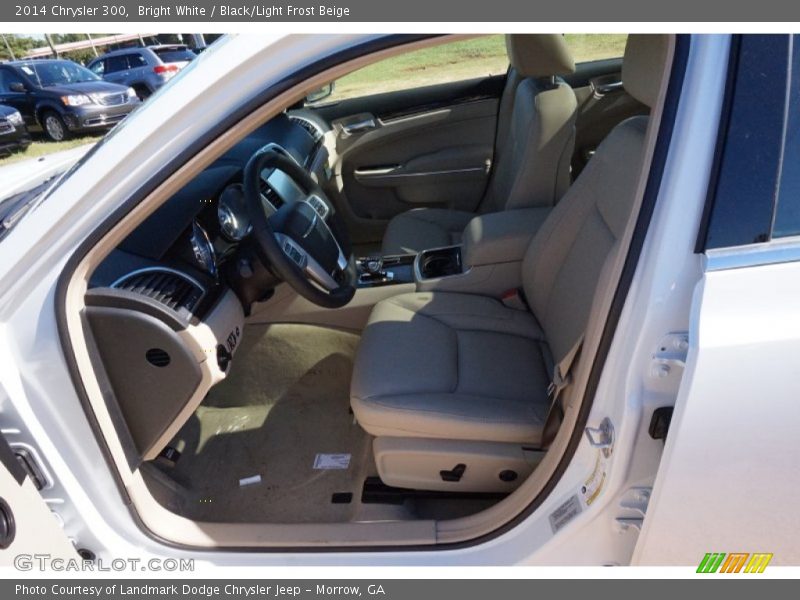 Bright White / Black/Light Frost Beige 2014 Chrysler 300