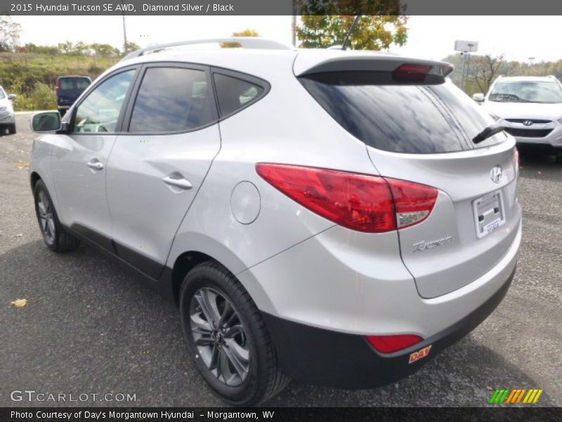 Diamond Silver / Black 2015 Hyundai Tucson SE AWD