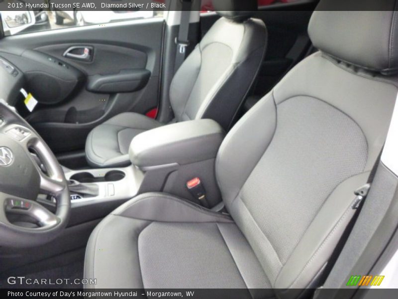 Diamond Silver / Black 2015 Hyundai Tucson SE AWD