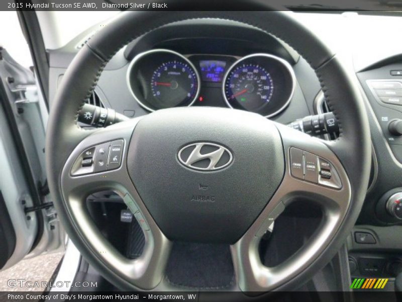Diamond Silver / Black 2015 Hyundai Tucson SE AWD