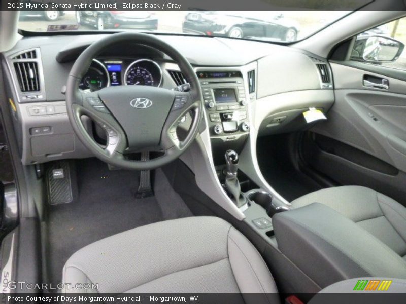 Eclipse Black / Gray 2015 Hyundai Sonata Hybrid Limited