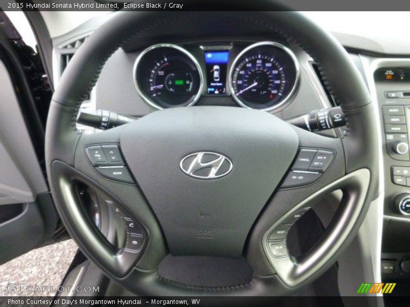 Eclipse Black / Gray 2015 Hyundai Sonata Hybrid Limited