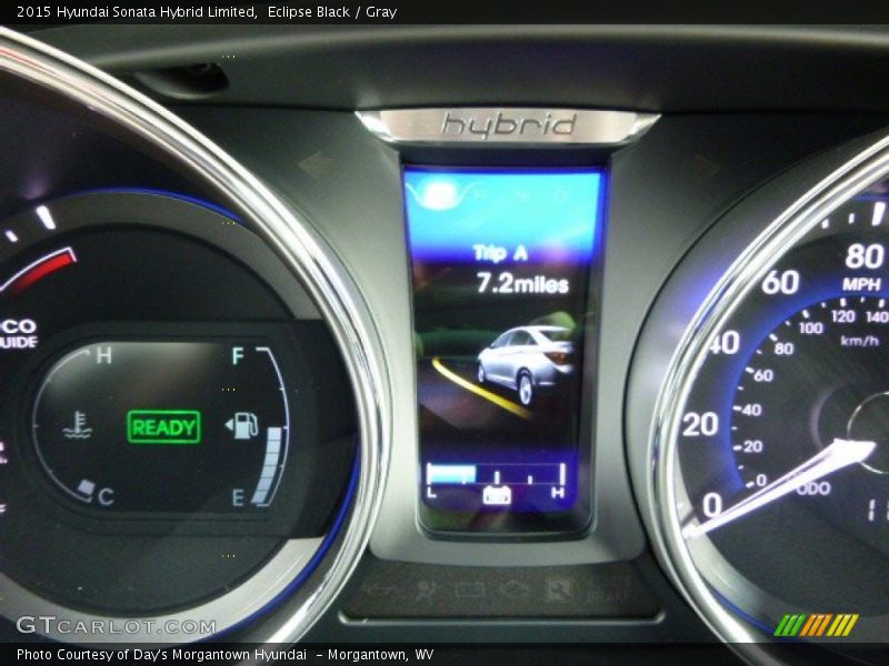 Eclipse Black / Gray 2015 Hyundai Sonata Hybrid Limited
