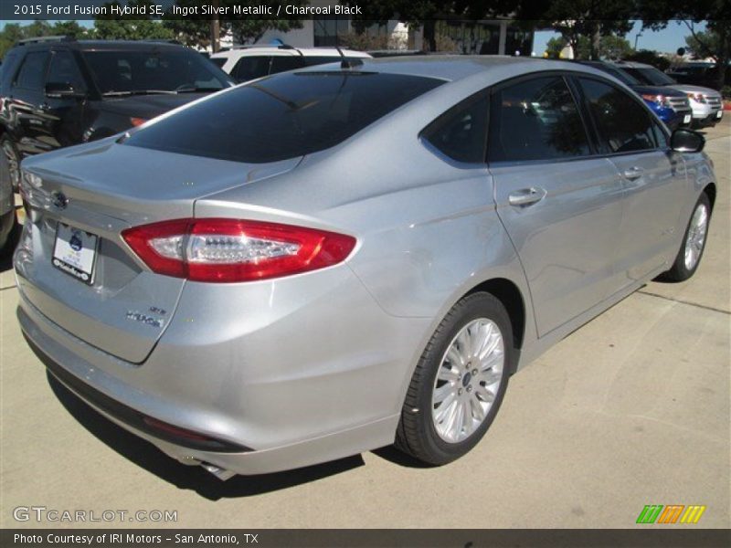 Ingot Silver Metallic / Charcoal Black 2015 Ford Fusion Hybrid SE