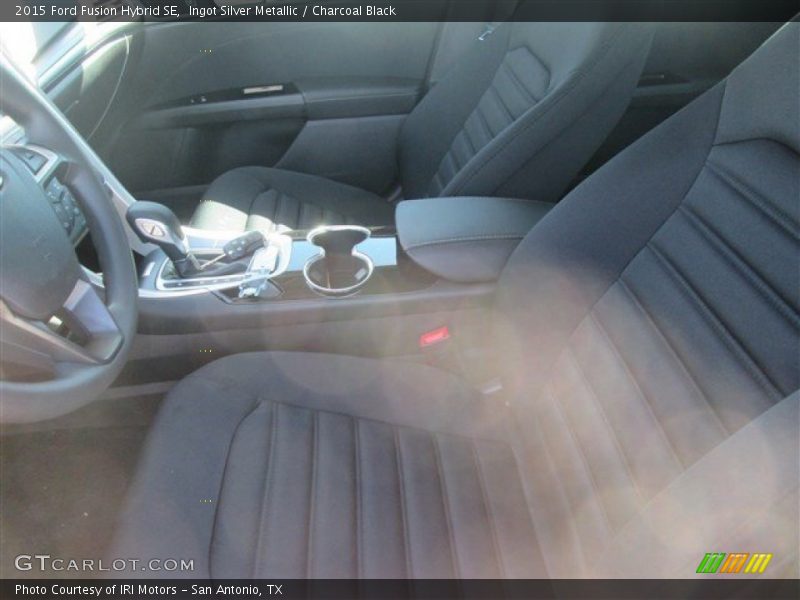 Ingot Silver Metallic / Charcoal Black 2015 Ford Fusion Hybrid SE