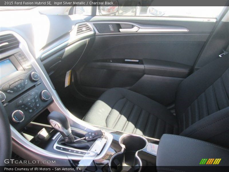 Ingot Silver Metallic / Charcoal Black 2015 Ford Fusion Hybrid SE
