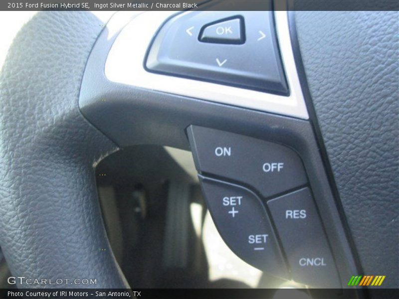Ingot Silver Metallic / Charcoal Black 2015 Ford Fusion Hybrid SE