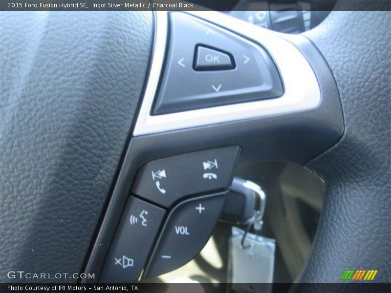Ingot Silver Metallic / Charcoal Black 2015 Ford Fusion Hybrid SE