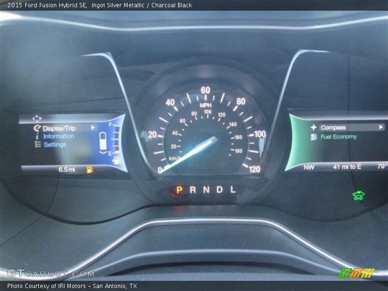 Ingot Silver Metallic / Charcoal Black 2015 Ford Fusion Hybrid SE