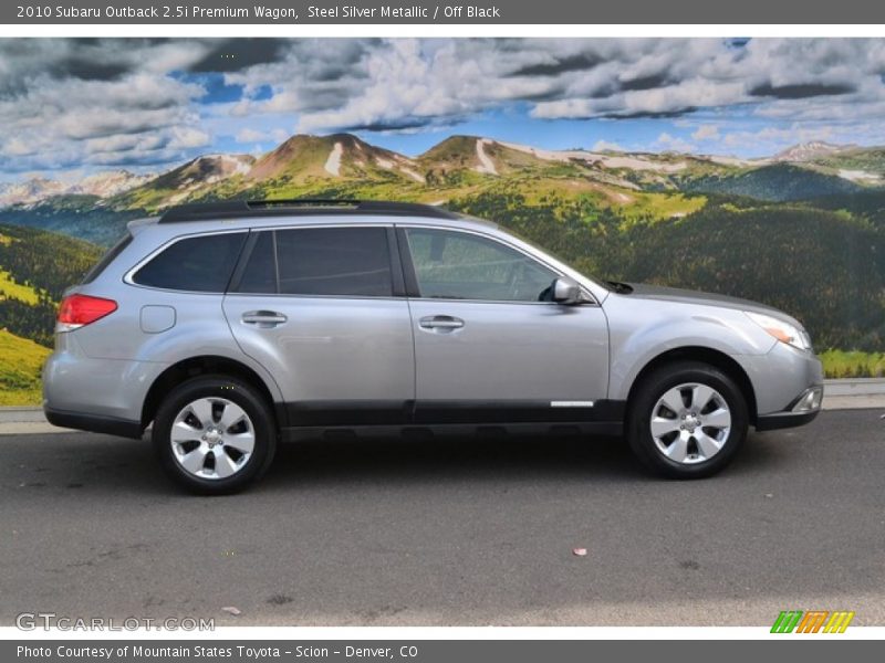 Steel Silver Metallic / Off Black 2010 Subaru Outback 2.5i Premium Wagon