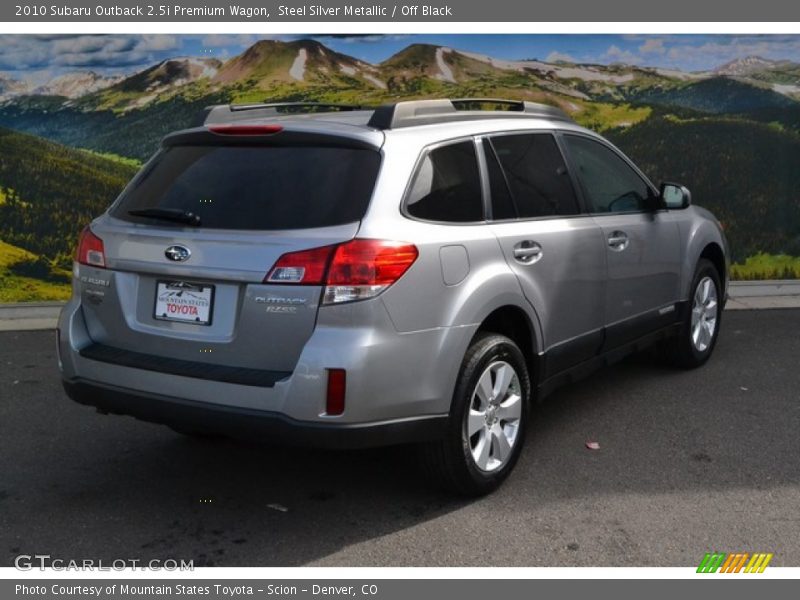 Steel Silver Metallic / Off Black 2010 Subaru Outback 2.5i Premium Wagon