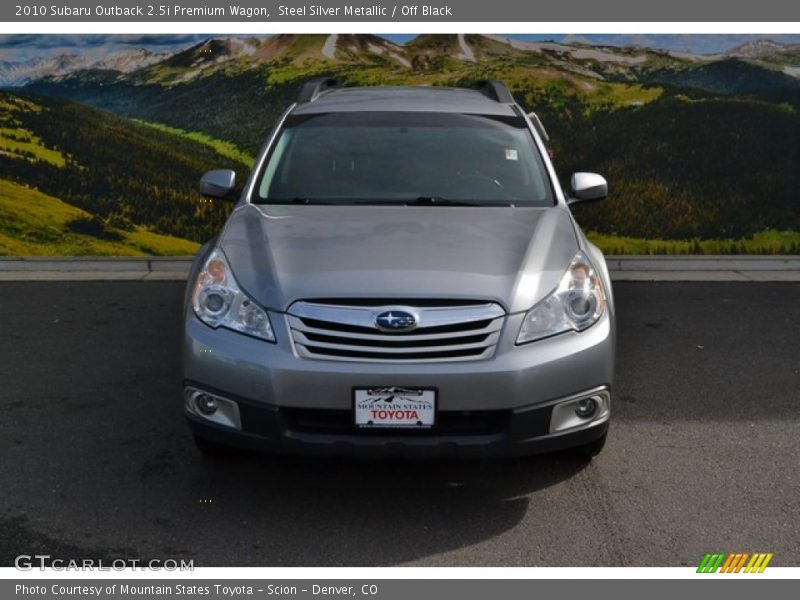 Steel Silver Metallic / Off Black 2010 Subaru Outback 2.5i Premium Wagon