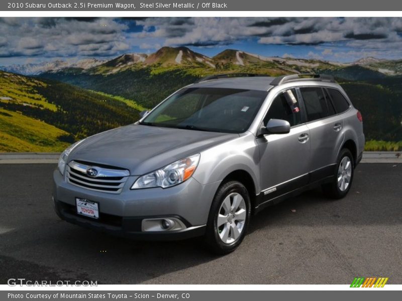 Steel Silver Metallic / Off Black 2010 Subaru Outback 2.5i Premium Wagon
