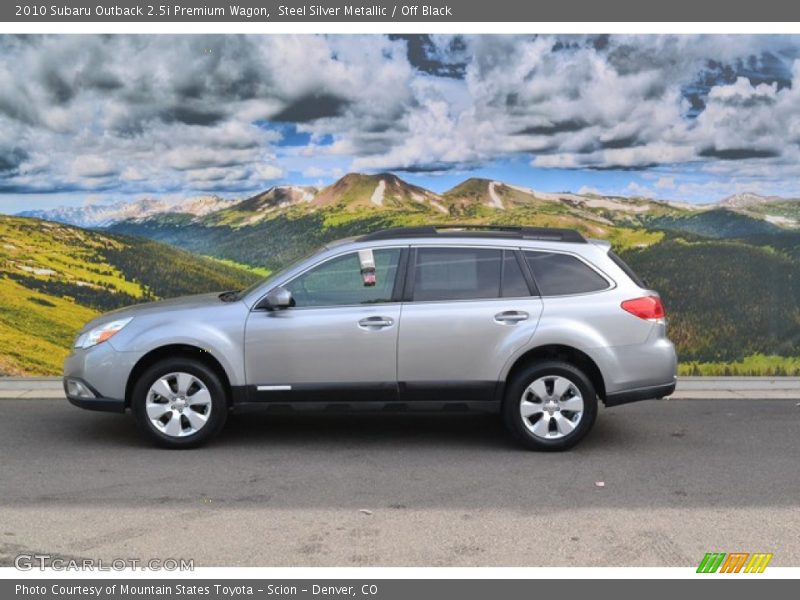 Steel Silver Metallic / Off Black 2010 Subaru Outback 2.5i Premium Wagon