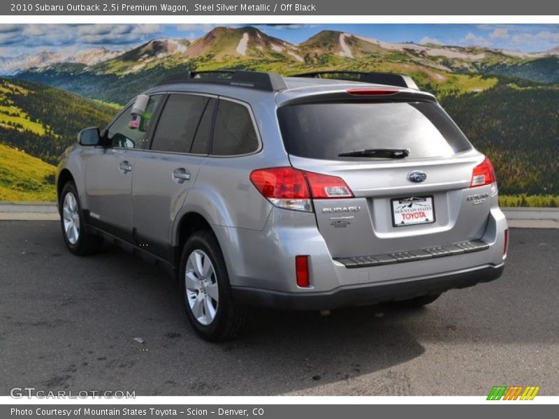 Steel Silver Metallic / Off Black 2010 Subaru Outback 2.5i Premium Wagon