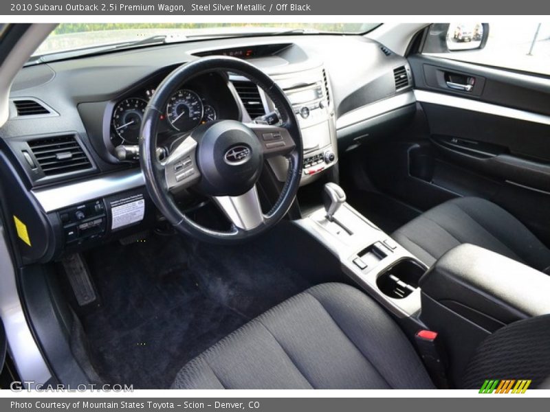 Steel Silver Metallic / Off Black 2010 Subaru Outback 2.5i Premium Wagon