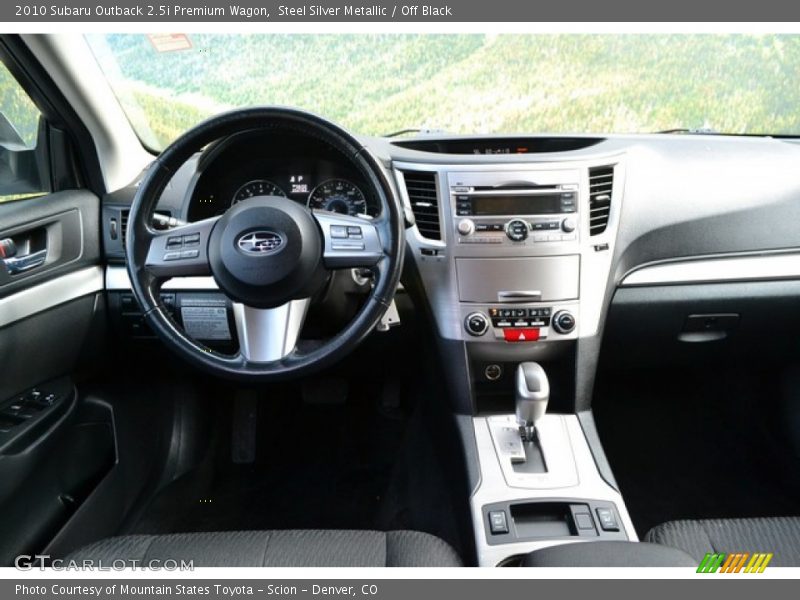 Steel Silver Metallic / Off Black 2010 Subaru Outback 2.5i Premium Wagon