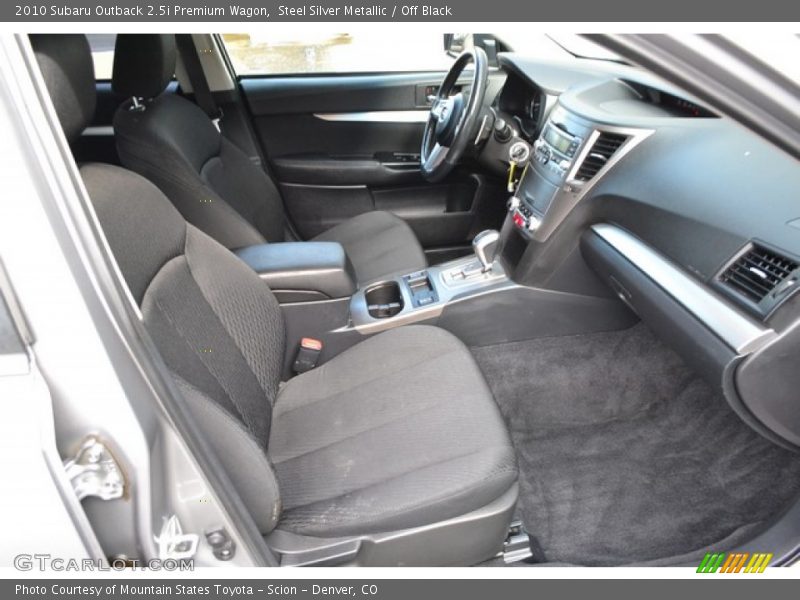 Steel Silver Metallic / Off Black 2010 Subaru Outback 2.5i Premium Wagon