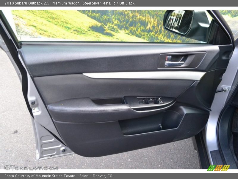 Steel Silver Metallic / Off Black 2010 Subaru Outback 2.5i Premium Wagon