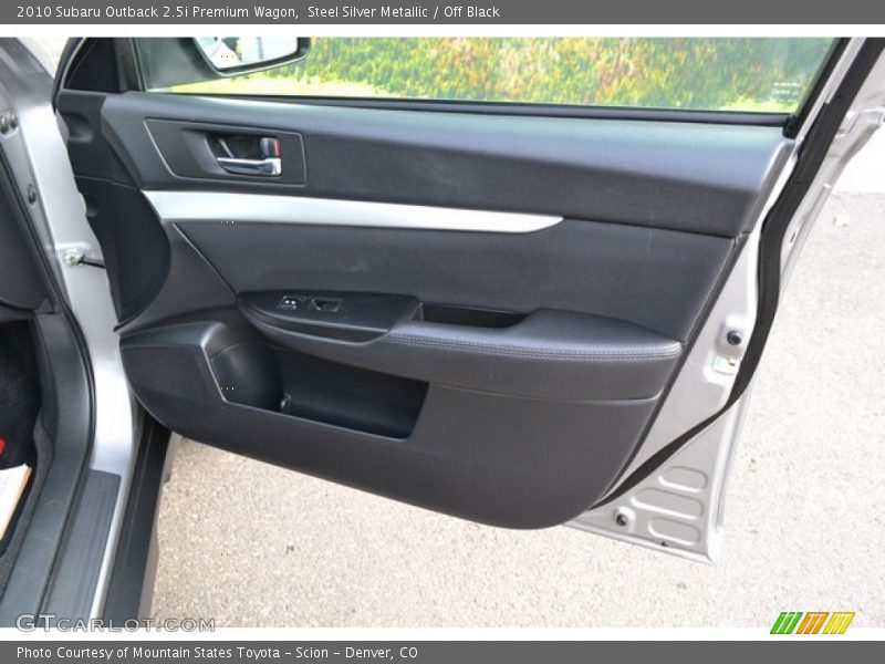 Steel Silver Metallic / Off Black 2010 Subaru Outback 2.5i Premium Wagon