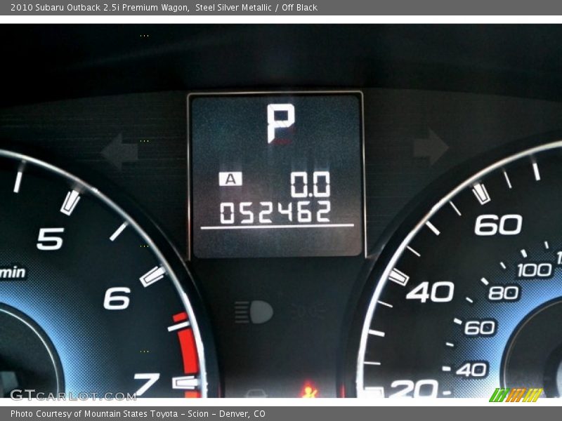 Steel Silver Metallic / Off Black 2010 Subaru Outback 2.5i Premium Wagon
