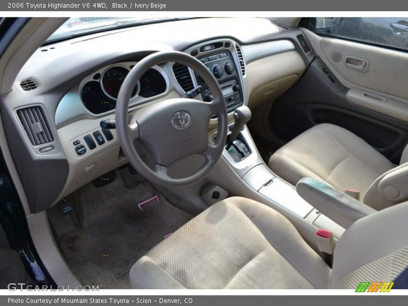 Black / Ivory Beige 2006 Toyota Highlander V6 4WD