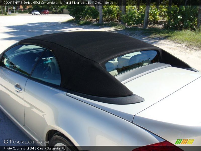 Mineral Silver Metallic / Cream Beige 2006 BMW 6 Series 650i Convertible