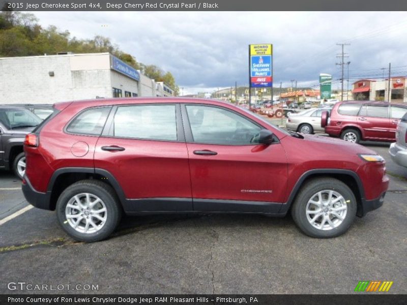 Deep Cherry Red Crystal Pearl / Black 2015 Jeep Cherokee Sport 4x4