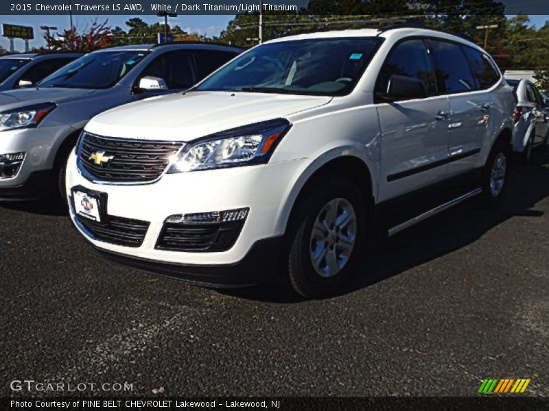 White / Dark Titanium/Light Titanium 2015 Chevrolet Traverse LS AWD