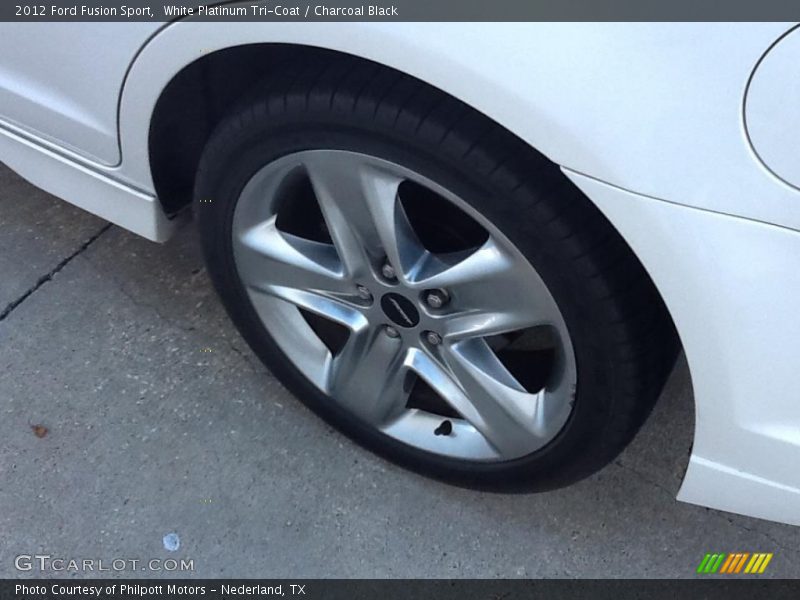 White Platinum Tri-Coat / Charcoal Black 2012 Ford Fusion Sport