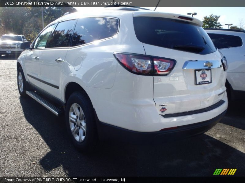 White / Dark Titanium/Light Titanium 2015 Chevrolet Traverse LS AWD