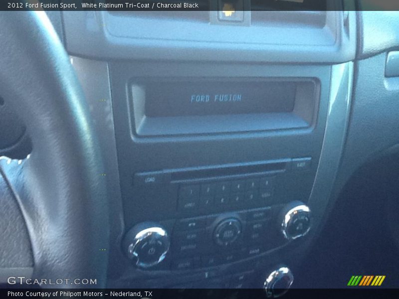 White Platinum Tri-Coat / Charcoal Black 2012 Ford Fusion Sport