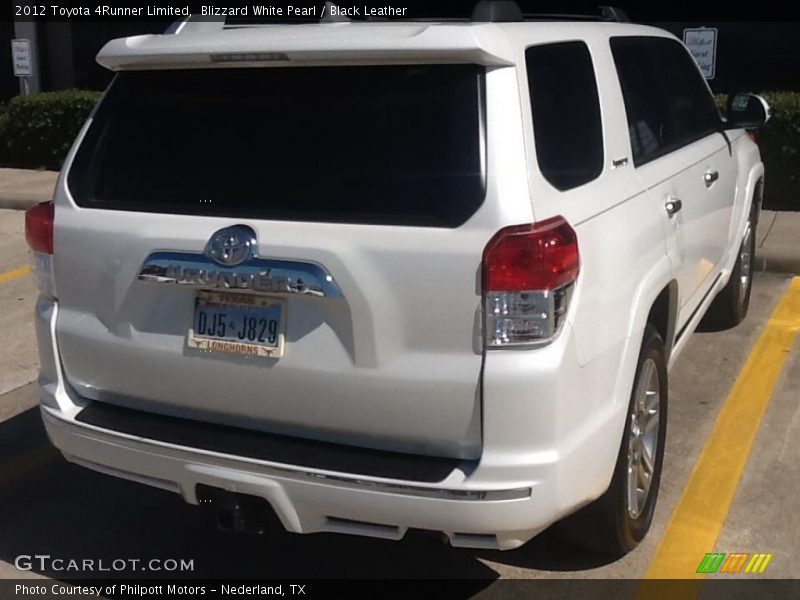 Blizzard White Pearl / Black Leather 2012 Toyota 4Runner Limited