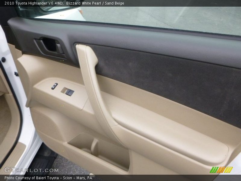 Blizzard White Pearl / Sand Beige 2010 Toyota Highlander V6 4WD