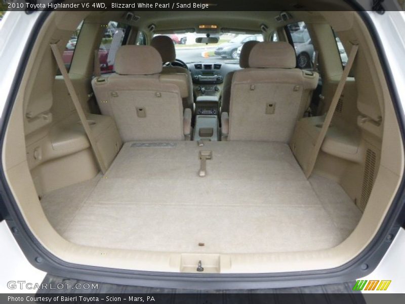 Blizzard White Pearl / Sand Beige 2010 Toyota Highlander V6 4WD
