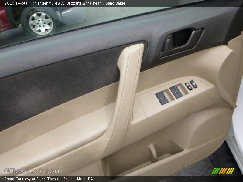 Blizzard White Pearl / Sand Beige 2010 Toyota Highlander V6 4WD