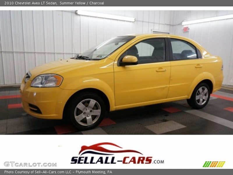 Summer Yellow / Charcoal 2010 Chevrolet Aveo LT Sedan