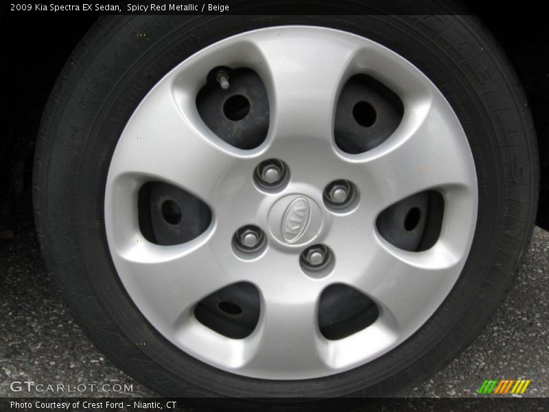 Spicy Red Metallic / Beige 2009 Kia Spectra EX Sedan